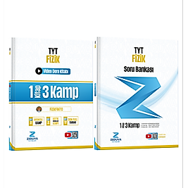 Zeduva Yayınları Fizikfinito TYT Fizik 1 Kitap 3 Kamp Video Ders Kitabı ve Soru Bankası Seti Kr Akademi