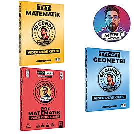 Mert Hoca Yayınları 2026 70 Günde Tyt Matematik-25-26-90 Günde Ayt Matematik-2026 60 Günde Tyt-Ayt Geometri  Video Ders Kitabı