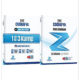Zeduva Yayınları Coğrafyanın Kodları TYT Coğrafya 1 Kitap 3 Kamp Video Ders Kitabı ve Soru Bankası Seti Kr Akademi