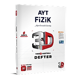 AYT 3D Fizik Video Destekli Defter 3D yayınları 2025