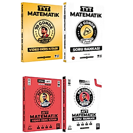 Mert Hoca Yayınları Mert Hoca 2025 70 Günde & 90 Günde Matematik Tyt-ayt Video Ders Kitabı Ve Soru Bankası Seti