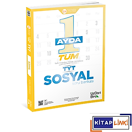 345 - 1 Ayda Tüm TYT Sosyal Soru Bankası üçdörtbeş Yayınları