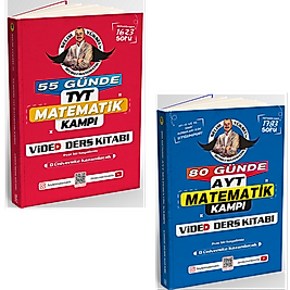 Bıyıklı Matematik 55 Günde TYT ve 80 Günde AYT Matematik Video Ders Kitabı Selim Yüksel 2025