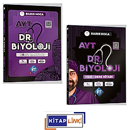 Doktor Biyoloji AYT Soru Bankası ve Video Ders Kitabı seti 2 kitap Kr Akademi Dr Biyoloji