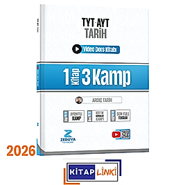 Zeduva Yayınları Ardıç Tarih TYT-AYT Tarih 1 Kitap 3 Kamp Video Ders Kitabı 2026