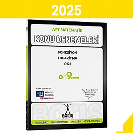 Barış Yayınları AYT Matematik Fonksiyon Logaritma Dizi Konu Denemeleri Barış Çelenk 2025