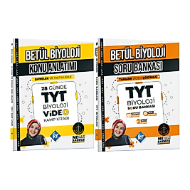 Betül Biyoloji 28 Günde TYT Biyoloji Kamp Kitabı & Soru Bankası Seti Kr Akademi