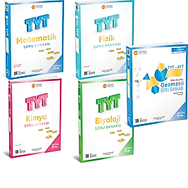 Üç Dört Beş Yayıncılık 2026 Model Tyt Matematik- Geometri- Biyoloji-kimya- Fizik 5'li Soru Bankası Seti