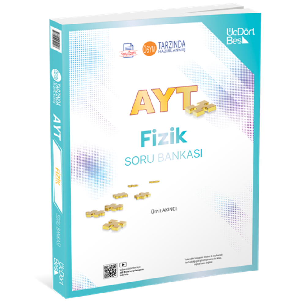 345 - 2026 AYT Fizik Soru Bankası - GÜNCEL BASKI ÜçDörtBeş Yayıncılık, 345